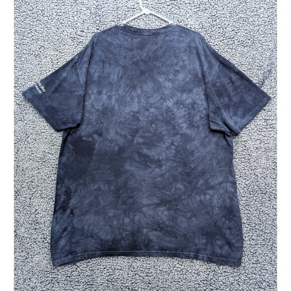 The Mountain Shirt Mens 2XL Wolf Moon Space Short Sleeve Colorful Tie Dye Blue - Picture 2 of 12